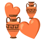 corazones giratorios + ánfora