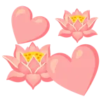 kreisende Herzen + Lotusblüte