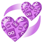 corazones giratorios + infinito
