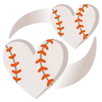 corazones giratorios + béisbol