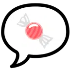 Sprechblase mit drei Punkten + Bonbon