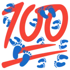 100 Punkte + Fußabdrücke