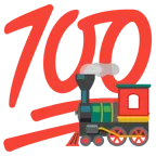 100 Punkte + Dampflokomotive