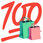 100 Punkte + Einkaufstüten