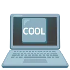 computer portatile + pulsante COOL