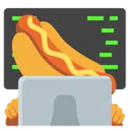 computer portatile + hot dog