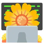 computer portatile + fiore