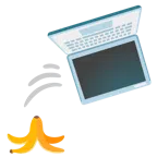 computer portatile + banana