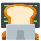 computer portatile + pane in cassetta