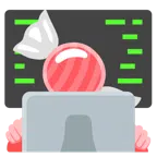 computer portatile + caramella