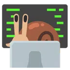 computer portatile + lumaca