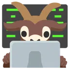 computer portatile + capra