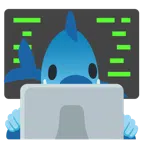 computer portatile + pesce