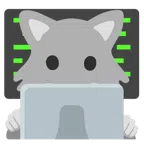 computer portatile + lupo