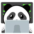 computer portatile + panda
