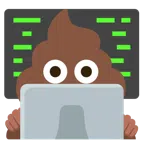 computer portatile + cacca