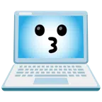 computer portatile + faccina che bacia