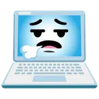 computer portatile + faccina che espira