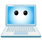 computer portatile + faccina senza bocca