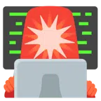 computer portatile + lampeggiante