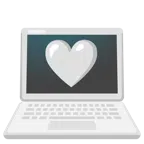 computer portatile + cuore bianco