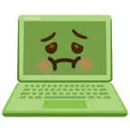 computer portatile + faccina nauseata