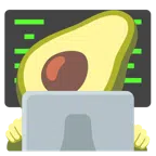computer portatile + avocado