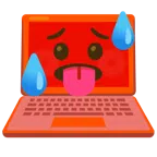 computer portatile + faccina accaldata