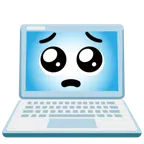 computer portatile + faccina supplichevole