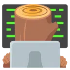 computer portatile + legna