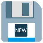 floppy disc + pulsante NEW