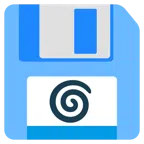 floppy disc + ciclone