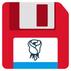 floppy disc + rosa