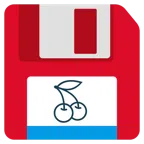 floppy disc + ciliegie