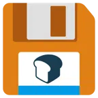 floppy disc + pane in cassetta