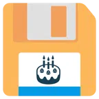 floppy disc + torta di compleanno