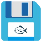 floppy disc + pesce