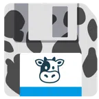 floppy disc + muso di mucca