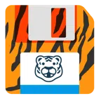 floppy disc + muso di tigre