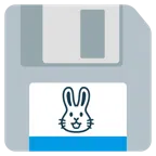 floppy disc + muso di coniglio
