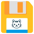 floppy disc + muso di gatto