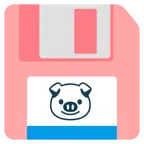 floppy disc + muso di maiale