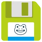 floppy disc + rana