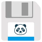 floppy disc + panda