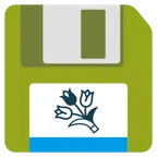 floppy disc + mazzo di fiori
