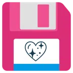 floppy disc + cuore che luccica