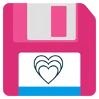 floppy disc + cuore che cresce