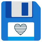 floppy disc + cuore blu
