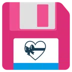 floppy disc + cuore con fiocco
