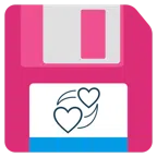 floppy disc + cuori che girano